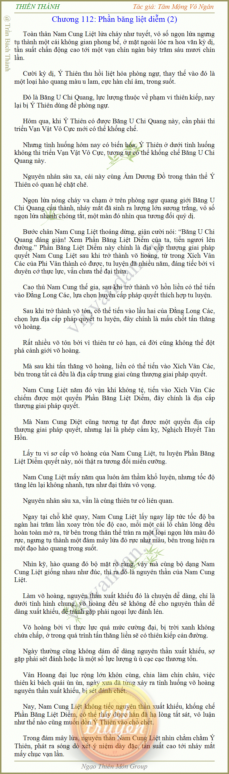 Thiên Thánh - Tâm Mộng Vô Ngân (New: Q 6 - Chương 68)