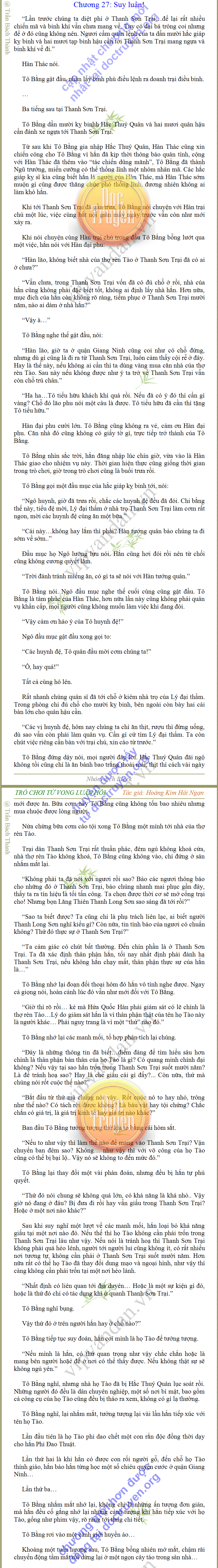 TRÒ CHƠI TỬ VONG LUÂN HỒI - Hoàng Kim Hải Ngạn - chương 28